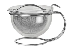 Théière Mono Filio 0,6L en verre borosilicate avec support en inox 18/10