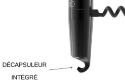 Tire-bouchon aluminium Lance coloris noir fabriqué en France