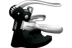 Tire-bouchon à levier Arcos avec coupe-capsule en alliage de zinc et ABS noir 26cm