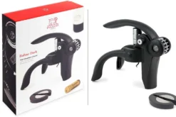 Tire bouchon à levier Peugeot Baltaz Dark en ABS et zamac de couleur noire avec coupe capsule 14cm