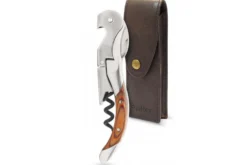 Tire bouchon sommelier Pulltex Pulltap's Toledo bois + étui cuir offert