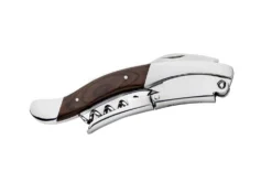 Tire-bouchons professionnel Legnoart Ghemme WF-1DX en acier brillant et manche en wengé