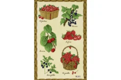 Torchon de cuisine Beauvillé Fruits Rouges fabriqué en France 50x80cm