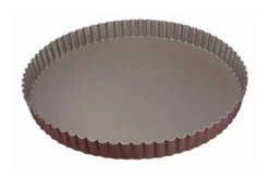 Tourtière ronde cannelée Gobel anti-adhérent fond fixe - Diamètre 20cm