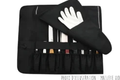 Trousse vide Wusaki pour 9 couteaux et ustensiles + 2 poches de rangement