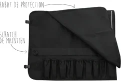 Trousse vide Wusaki pour 9 couteaux et ustensiles + 2 poches de rangement