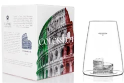 Verre à spiritueux long Alaskan Maker Iconic Monuments Colisée de Rome en verre cristallin