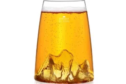 Verre à spiritueux long Alaskan Maker Topographic Mont Everest en verre critsallin