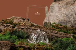 Verre à spiritueux long Alaskan Maker Topographic Mont Rosa en verre cristallin