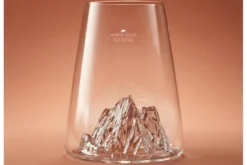 Verre à spiritueux long Alaskan Maker Topographic Mont Rosa en verre cristallin