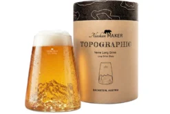 Verre à spiritueux long Alaskan Maker Topographic Dachstein en verre cristallin