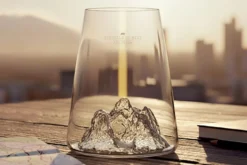 Verre à spiritueux long Alaskan Maker Topographic Aiguille du midi en verre cristallin