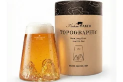 Verre à spiritueux long Alaskan Maker Topographic Grand Canyon en verre cristallin