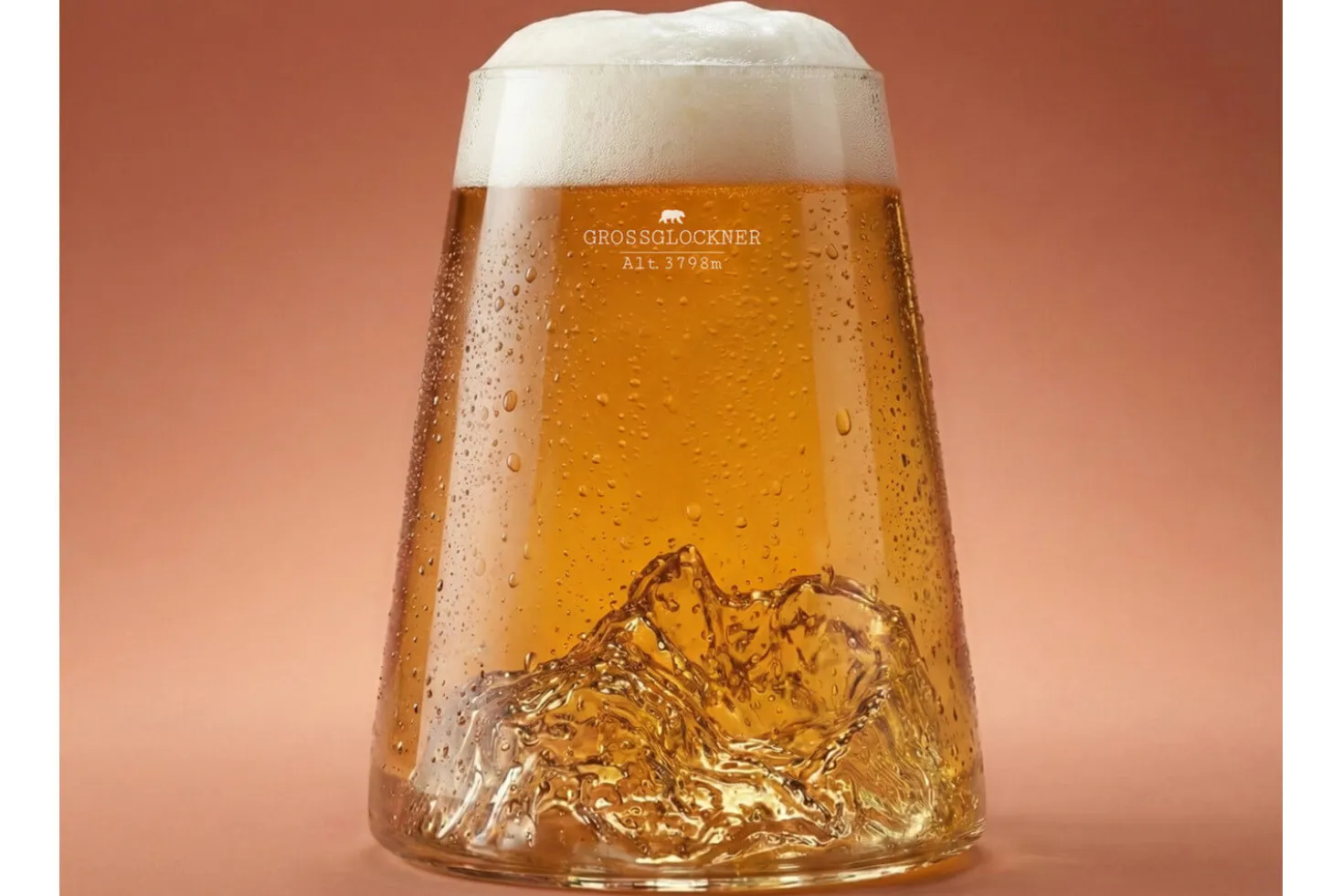 Verre à spiritueux long Alaskan Maker Topographic Grossglockner en verre cristallin