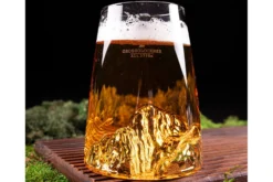 Verre à spiritueux long Alaskan Maker Topographic Grossglockner en verre cristallin