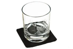Verre à whisky avec dessous de verre Selbrae House - Motif cerf