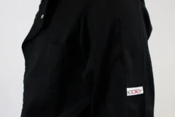 Veste de cuisine unisexe Egochef Cheap Air Plus noire polyester et coton à manches longues