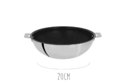 Wok antiadhérent Cristel Casteline Amovible Exceliss en inox