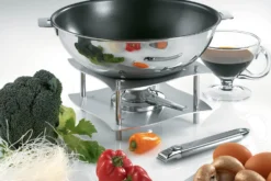 Wok antiadhérent Cristel Casteline Amovible Exceliss en inox