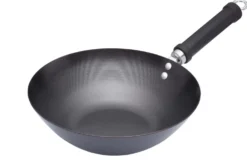 Wok antiadhésif Kitchen Craft acier carbone 26,5cm