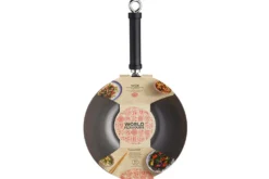 Wok antiadhésif Kitchen Craft acier carbone 26,5cm