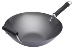 Wok antiadhésif Kitchen Craft acier carbone 36cm