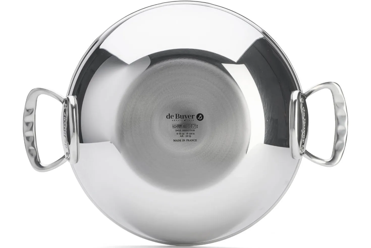 Wok De Buyer Affinity 32cm en acier inoxydable 5 ply